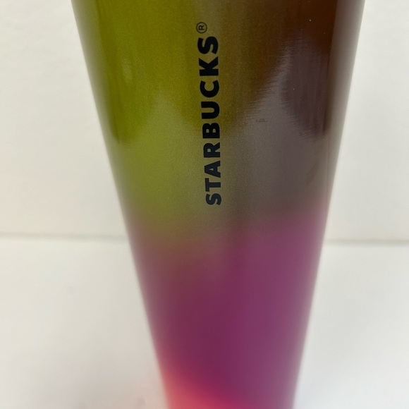 Starbucks 2022 /NWT/Yellow Pink and Coral Stainless Steel Insulated 24oz Venti - Picture 6 of 10